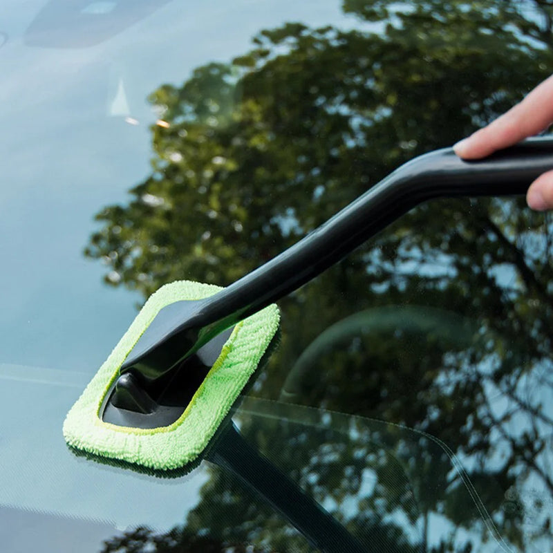 Kit de escova para limpeza de janelas de carro, ferramenta de lavagem de para-brisas, limpador de vidros automotivos com cabo longo, acessórios para carros